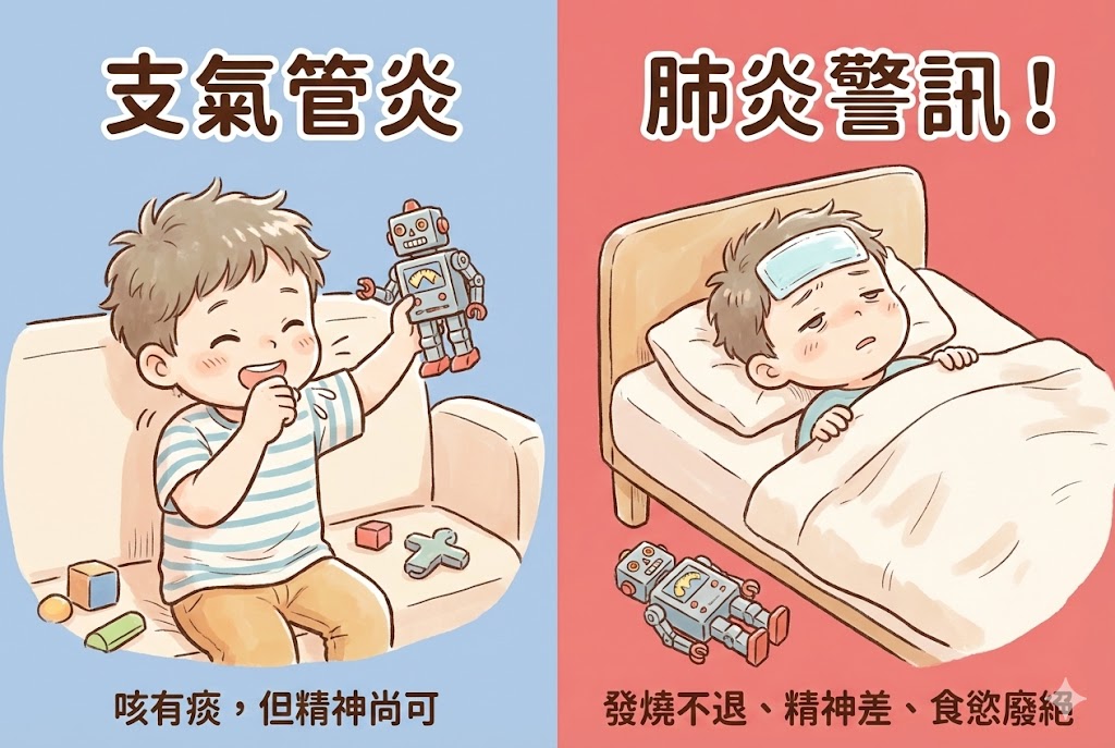 支氣管炎與肺炎差異