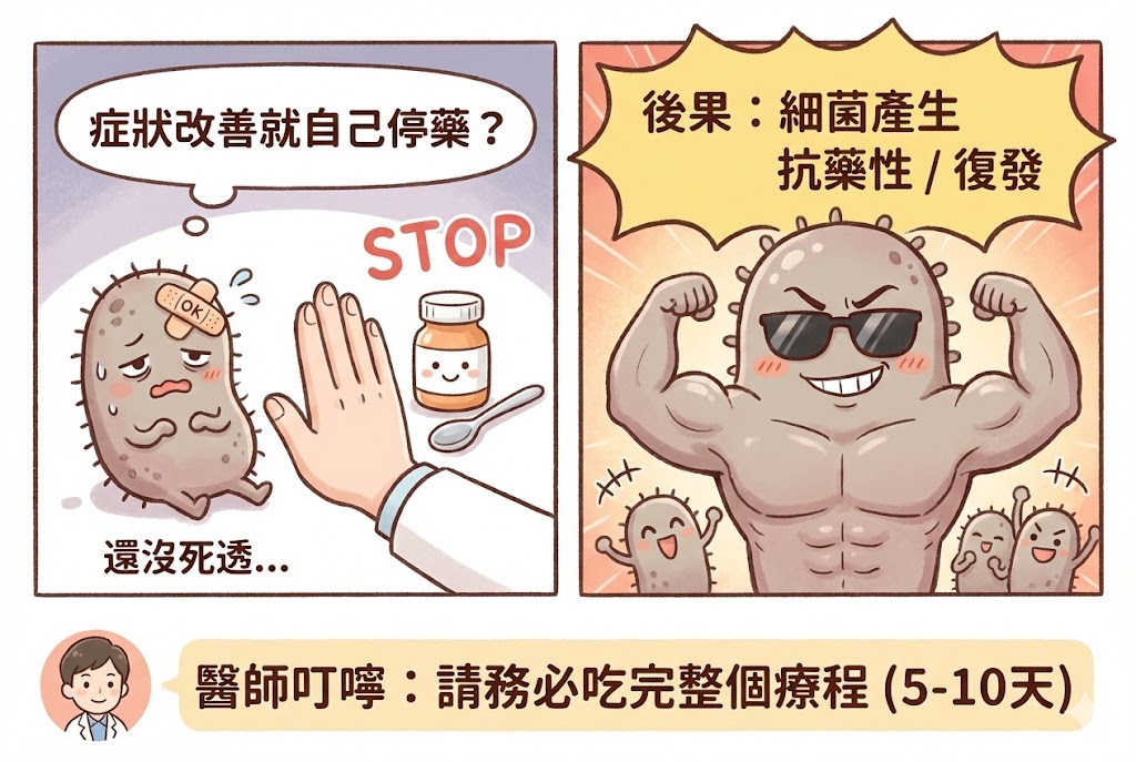 抗生素療程說明