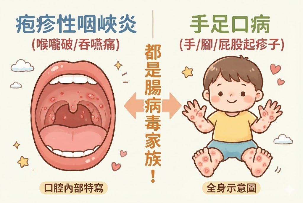 腸病毒症狀區別