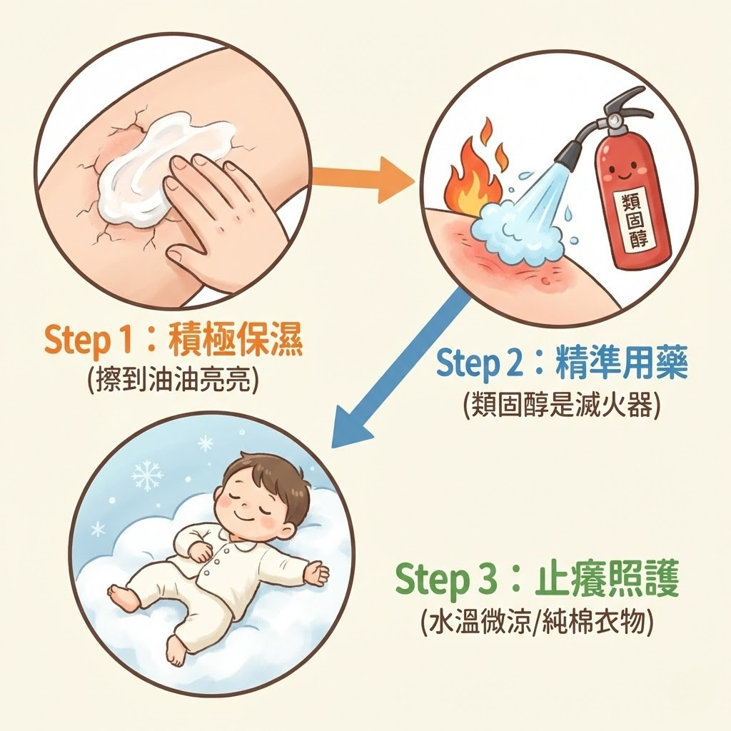 異膚寶寶保濕與類固醇正確用藥觀念