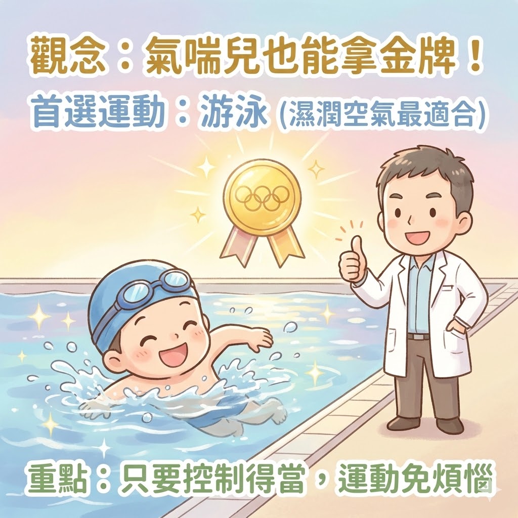 氣喘兒童運動建議_游泳與口罩配戴