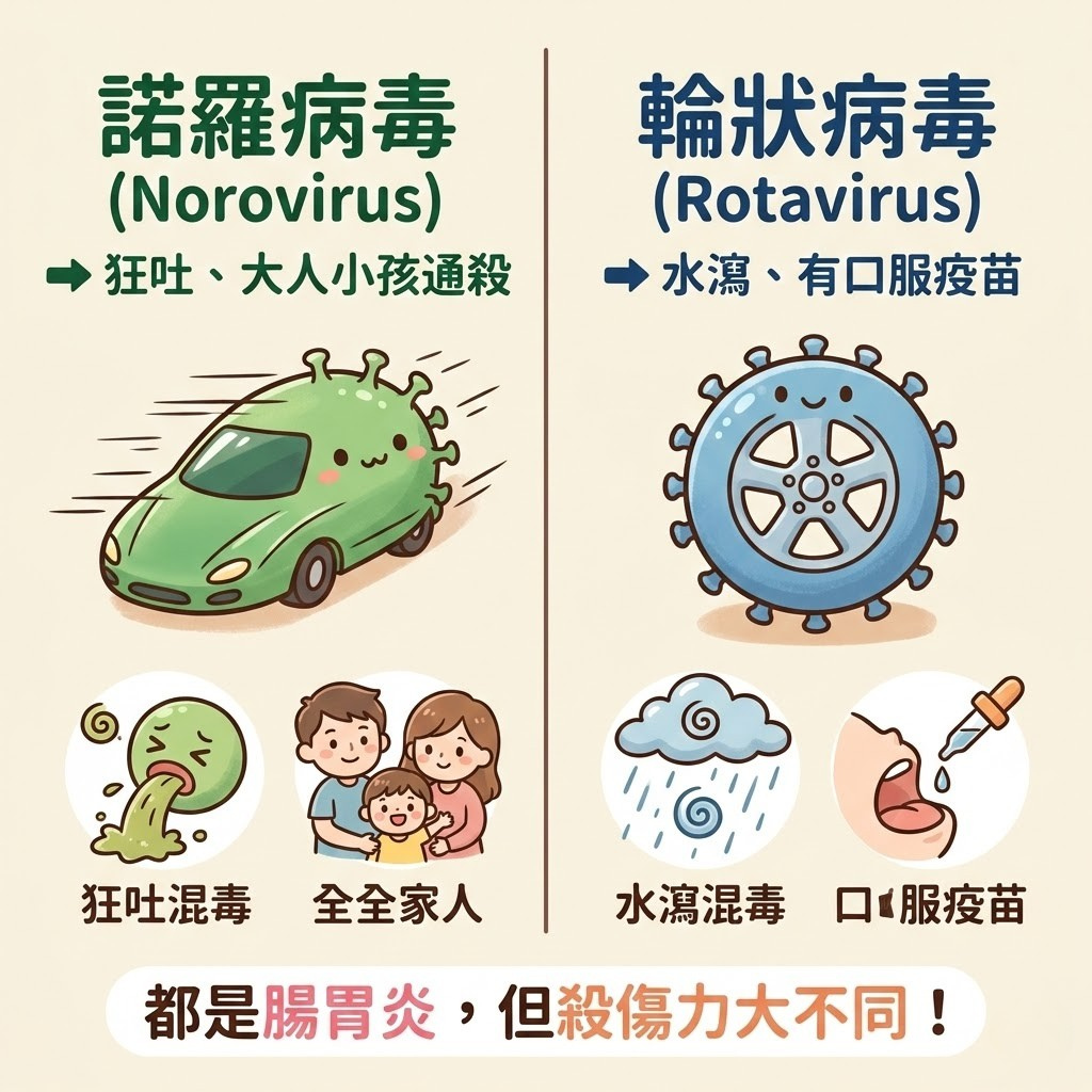 諾羅病毒與輪狀病毒比較_兒童腸胃炎原因_竹北小兒科推薦