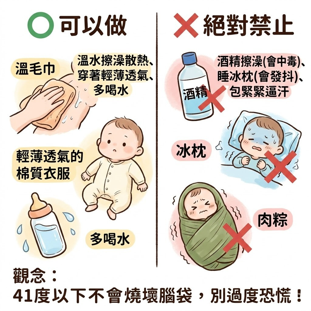寶寶發燒照護SOP_退燒藥使用時機與物理降溫