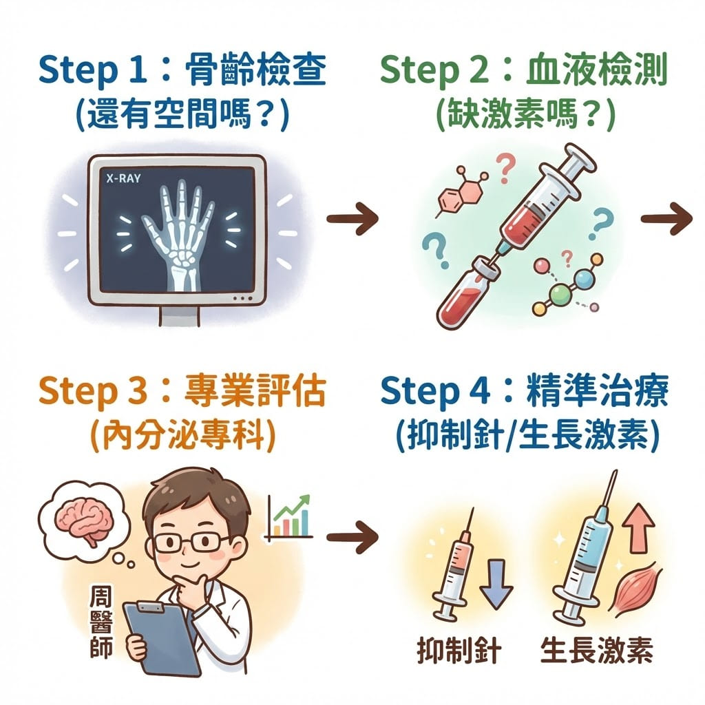 兒童生長激素治療評估_周易宣醫師骨齡檢查_醫療介入流程