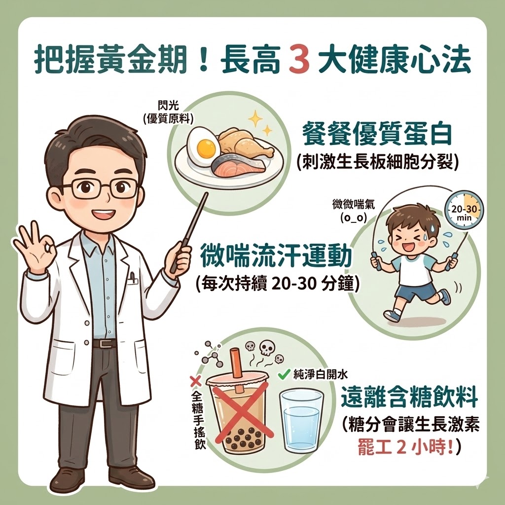 長高飲食與運動建議_跳繩刺激生長板_蛋白質攝取