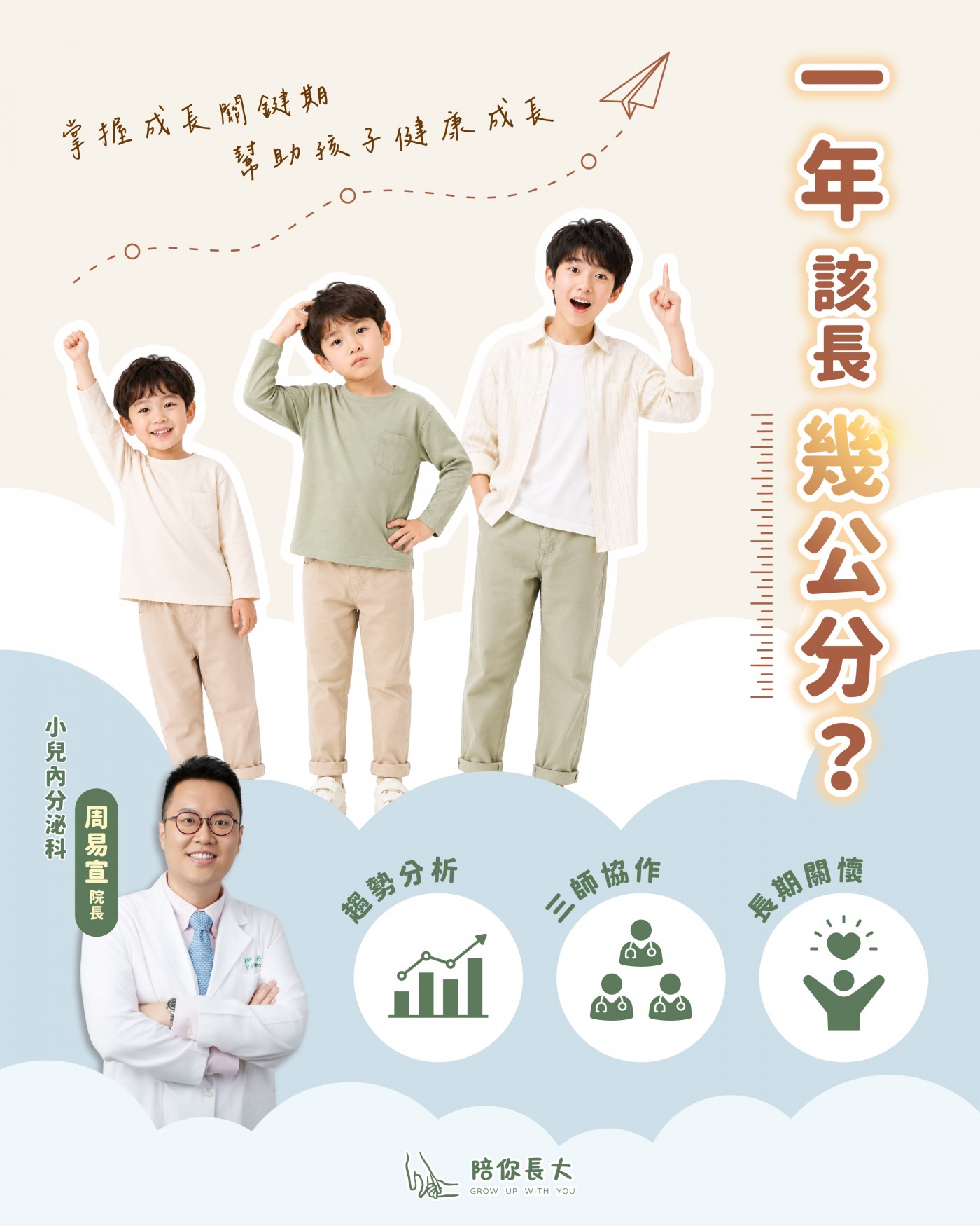 兒童身高百分位與生長評估主視覺